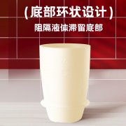 经典简约耐高温洗漱杯 底部环状设计漱口杯--奶油白色